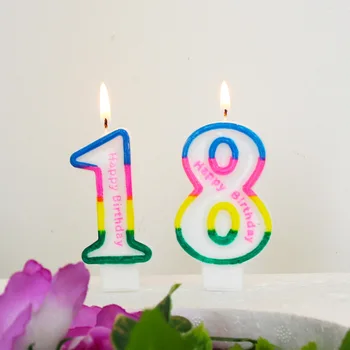 1 бр. Стаи свещи за рожден ден 0-9, за деца, за възрастни, за парти със свещи за рожден ден, декоративни свещи, crown, бездимни свещи за торта