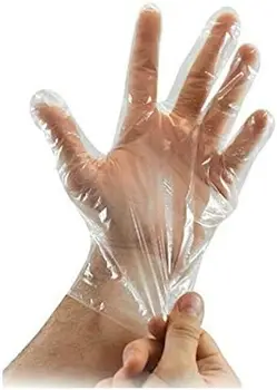 [100 бр.] за Еднократна употреба пластмасови ръкавици за приготвяне на храна - един размер подходящ за повечето