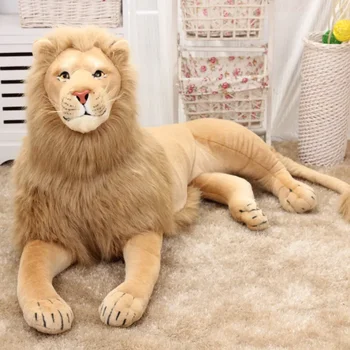 110cm GroÃŸ KÃ¼hlen liegen lion Kissen lebendige Simulierte Tiere modelhausedekoration zeug PlÃ¼sch puppe Kinder spielzeug geschenk