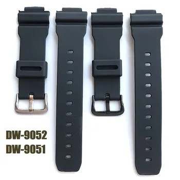 16-мм каишка за часовник DW-9052 DW-9051 каишка за ремонт на гривна Гривна DW9052 DW9051 каишка за часовник Черен часовник