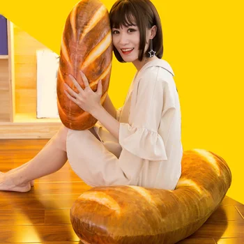 3D имитация на формата на хляб Възглавница Мек Маслен Препечен Хляб Храни въздушна възглавница за Лумбална възглавница за гърба Мека играчка