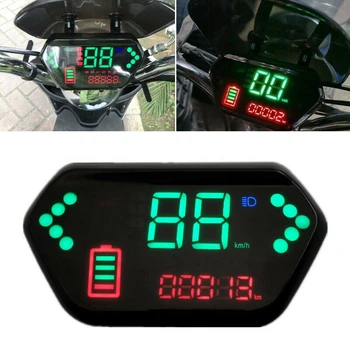 48 / 60 В Километража мотоциклет Цифров LCD дисплей Оборотомер с LCD за измерване на скоростта на електрически мотоциклет