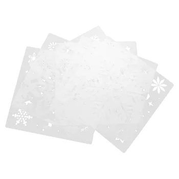 6шт Коледни Шаблон във формата на Снежинки Шаблон за изготвяне на Албум за colorization