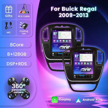 8G + 128G Android 12 CarPlay Авто Радио-Видео На Opel Insignia Buick Regal 2009-2013 Tesla Style Авторадио GPS Стерео 2din