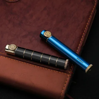 Baicheng Mini Personality Креативна цигара Надуваема запалка Цилиндричен метален шлайфане кръг Запалване Мъжки инструмент за пушачи