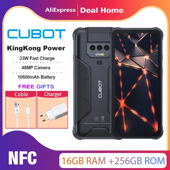 Cubot KingKong Power 8 + GB 256 GB Здрав Водоустойчив Смартфон с NFC Android 13 10600 ма 33 W Бързо Зареждане на 6,5 