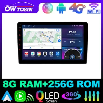 Owtosin QLED 1280*720 P 8 Core 8 + 128 Г Android Автомагнитола за Toyota Avensis Verso Ipsum 2001-2009 GPS CarPlay Bluetooth 5,0 БТ 5,0