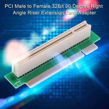 PCI един мъж към една жена на 32-битов 90-градусов правоъгълен адаптер за удлинительной заплата Странично