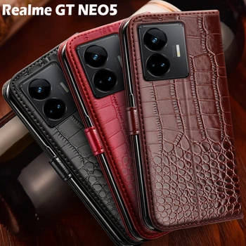 Realme GT Neo 5 case RMX3706 Кожен портфейл на магнит с панти капак калъф за Realme GT Neo 5 калъф за телефон Neo5 240W калъф държач за карти
