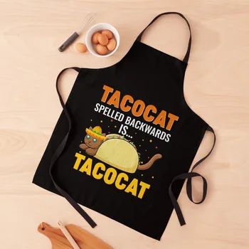 Tacocat Написани отзад напред - престилка Tacocat за женската кухня в японски стил, коледен подарък престилка
