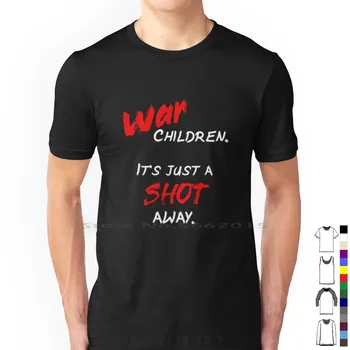 War Children ' s Just A Shot Away-Мощна тениска с надпис 100% Памук, Деца Хипи Просто изстрел От Пистолет, Виетнамски музика на 70-те