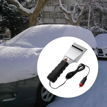 Авто зимата запалката 12V, Лопата за сняг, Стъргалка за лед с електрически нагревател, Лопата за сняг, отопляем басейн, Инструмент за поддръжка на автомобила