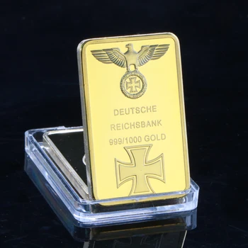 Бар на германското злато Deutsche Reichsbank 1 УНЦИЯ Eagle Cross Bar / са подбрани монета
