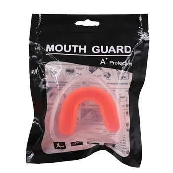 Боксовия щит за дъвки за бокс, карате, устата охрана за зъби (1 бр, orange с една кутия)