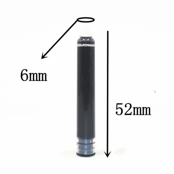 Големият диаметър на 52-6 мм Еднократна Черна писалка за презареждане на касети с мастило Дължина Презареждане на касети с мастило за автоматична писалка