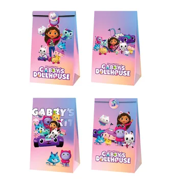 Декорации за тематични партита Gabby куклена къща Cats Плик Подарък кутия Пакет шоколадови бонбони, Подаръци за деца Подаръци за момичета в душата на детето за партита