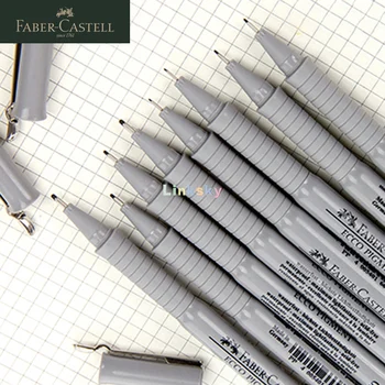 Дръжка с върха от пигментного влакна Faber-Castell Ecco, 4 черни пера (0,2, 0,4, 0,6 и 0,8 мм), система за изготвяне Artline 0,1 мм/ 0,3 мм / 0.5 mm/ 0,7 мм