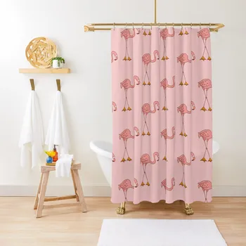 Завеса за душ с фламинго, Водоустойчиви комплекти за душ и защита от мухъл За баня, Прозрачна завеса за баня
