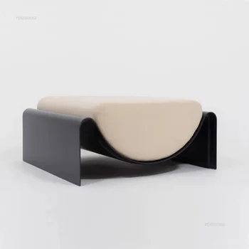 Италиански Дизайнерски Пуфики Творчески Метален разтегателен диван и Табуретка За всекидневна Ежедневни Ниски Табуретки Табуретка за преобличане обувки K