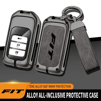 Калъф за ключове от кола с сплав за Honda Fit, защита на дистанционното управление за Honda FIT, специален калъф за ключове, автомобилни ключодържател, автомобилни аксесоари
