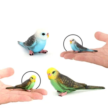 Колекция от модели на диви животни Вълнисто папагал Статични Твърди Детски Пластмасови играчки Коледна украса