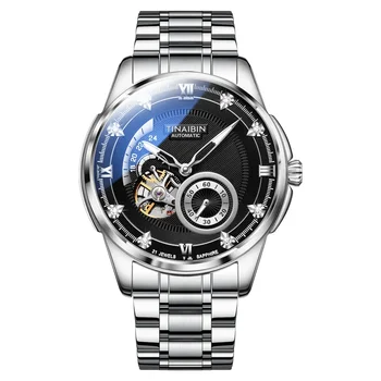 Мъжки часовник луксозни от водеща марка за по-добро качество, модерен стил с метална каишка, водоустойчив relog 6608