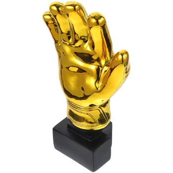 Наградата е Статуетка на Футболен мач Ръкавица Трофей Вратар Спомен Декорация на дома, Подаръци за футболните фенове Колекция от подаръци