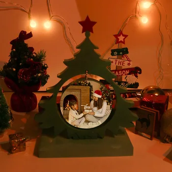 Направи си сам Коледна елха, рамка за снимка, Эпоксидную смола, Силиконовата форма, за Украса на Коледната елха, Фоторамка, от подарък, гипсовую силиконовата форма