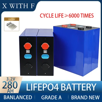 НОВ 3.2 В 280Ah LiFePO4 DIY 12 В 24 В 48 Акумулаторна Батерия Литиево Желязо Фосфатный Батерия на Слънчева Енергия в ЕС, САЩ, БЕЗ ДАНЪЦИ