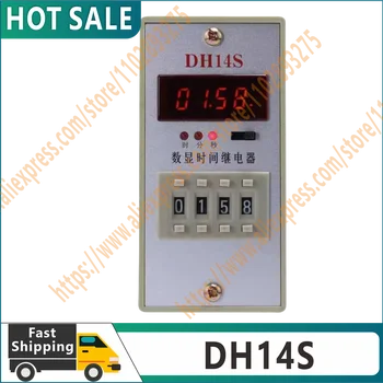 Нов оригинален led индикатор цифрово реле време DH14S показва два набор от стойности забавяне на стартиране на 220 В