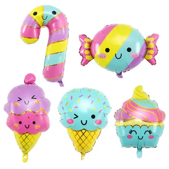 Нова серия бонбони, сладолед и десерти, тематични балони, играчки за момичета и момчета, украса за парти по случай рожден ден, торта за бебе душ, балон