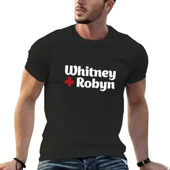 Нова тениска за момчета с Уитни и Робин, забавни тениски, прости тениски за мъже