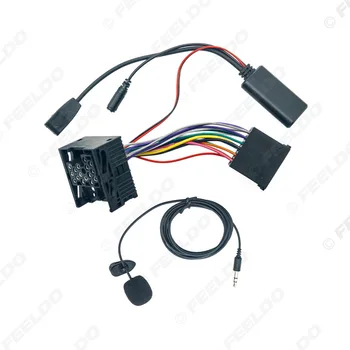 Отнася се за BWM E46 Original Car Aux Безжична Bluetooth music с микрофон на Кабел-адаптер за повикване микрофон аудио кабел