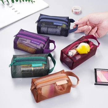 Преносима чанта за пране, дамски прозрачна, водоустойчива чанта за съхранение на козметика, козметичен органайзер голям капацитет, Козметичен женски калъф