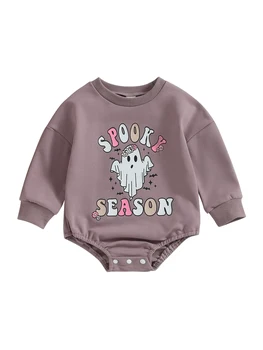 Приятен костюм за Хелоуин за бебета, очарователен гащеризон-призрак с толстовкой Оверсайз - добра есенно-зимни дрешки за новородени