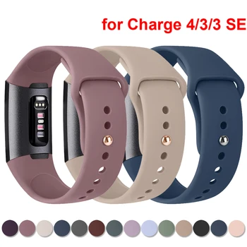 Силиконов ремък за часа Fitbit Charge 3/Charge 4, каишка за китката-гривна, каишка за часовник Fitbit Charge 4/Charge 3 SE, каишка за китката-с гривна, за час