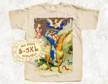 Тениска Saint Jerzy V10 Catolic всички размери S-5XL, религиозна, и от католическата подарък тениска от естествена кожа