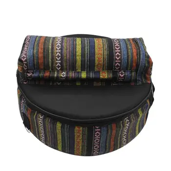 Чанта за съхранение на малкия барабан, раница с изображение в етнически стил, калъф за барабана с външни джобове, джоб за музикални инструменти.