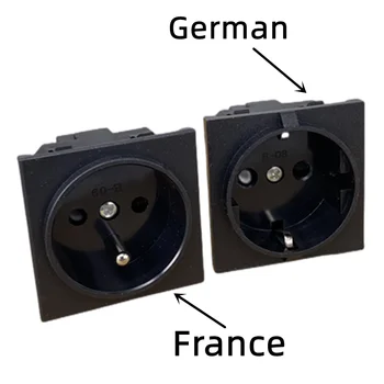 Черно-бял ЕС Германия Франция Испания Италия Полша Изход ac вградена вилица 16A 250V PDU електрически контакт промишлена контакт