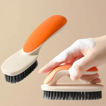 Четка за почистване на дрехи и обувки от твърда четина, портативна Пластмасова четка за почистване на ръце, за кухня, за баня