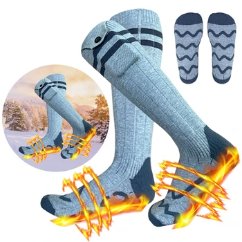 Чорапи с електрически отопляеми Зимни Чорапи с топъл Термоноски Акумулаторна топло за краката Електрически чорапи, Топли Чорапи за Ски треккинговые Чорапи