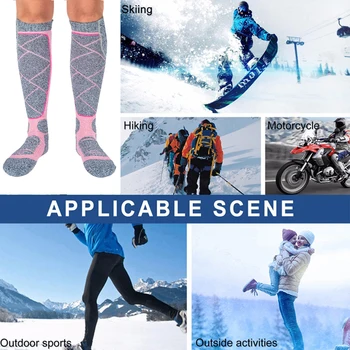 Чорапи унисекс с електрически нагревател, спортни чорапи, отопляем басейн, 3 нива на отопление, интелигентен бързо загряване през зимата на ски, каране на колело