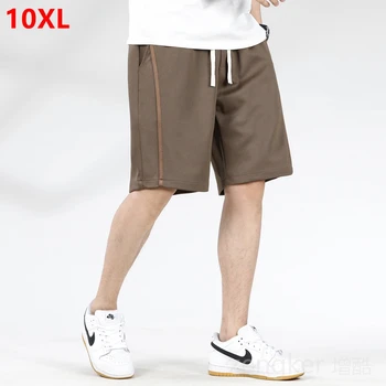 Ежедневни панталони оверсайз за момчета, летни свободни стрейчевые пятиточечные панталони, мъжки фини трикотажни спортни панталони, къси панталони за мъже 10XL