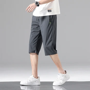 Летни Нови мъжки ежедневни панталони Trend на марка, мъжки обикновена памучни шорти за бягане, шорти на съвсем малък, мъжки къси панталони с високо качество 2023 г.