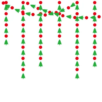 Червено-Зелени Орнаменти за Коледното Парти за Дома Мерцающая Звезда Книжен Венец Коледно Дърво Висулка Нова Година Noel Decor Навидад Украшение